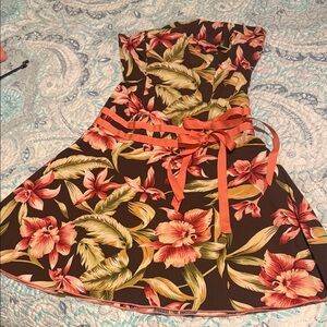 Speechless Floral Dress with Black and Pink